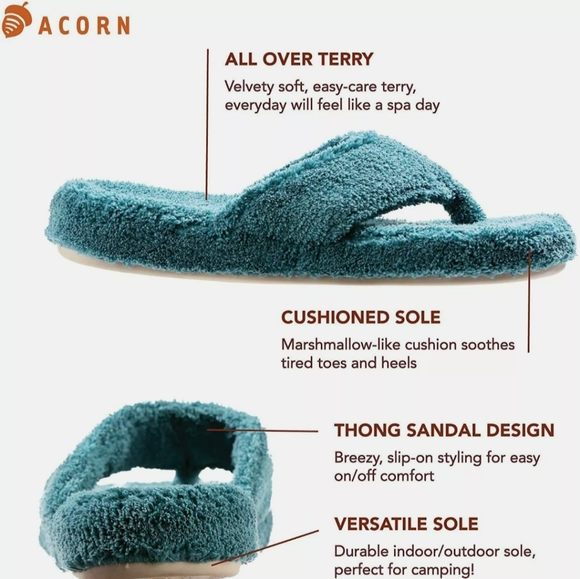 Acorn Spa Thong Slippers*New* - Picture 4 of 5